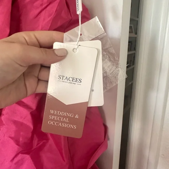 Stance Pink Strapless Ruffled Gown for Prom - Picture 2 of 4